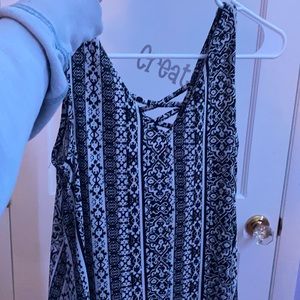 Black and white patterned dress